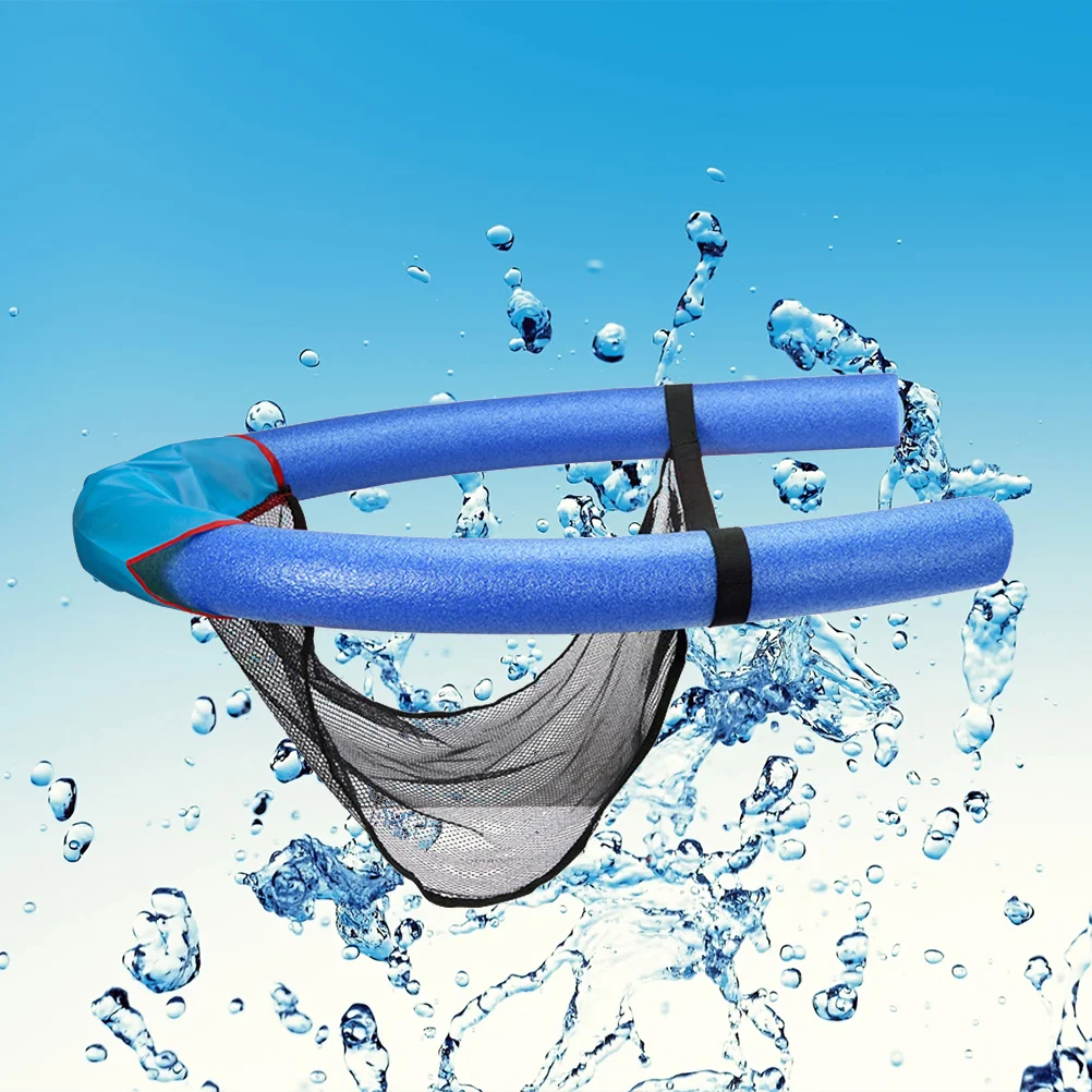 Floating Chair Swimming Pool Seats Pool Floating Bed Chair Pool Noodle Chair Solid Rod for Children Learning Swimming (Blue)