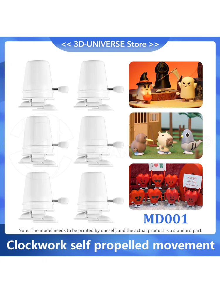 Dla drukarki 3D Bambu Lab Clockwork Self-Propelled Movement DIY Parts Decoration Accessories MD001 — zdjęcie produktu 7