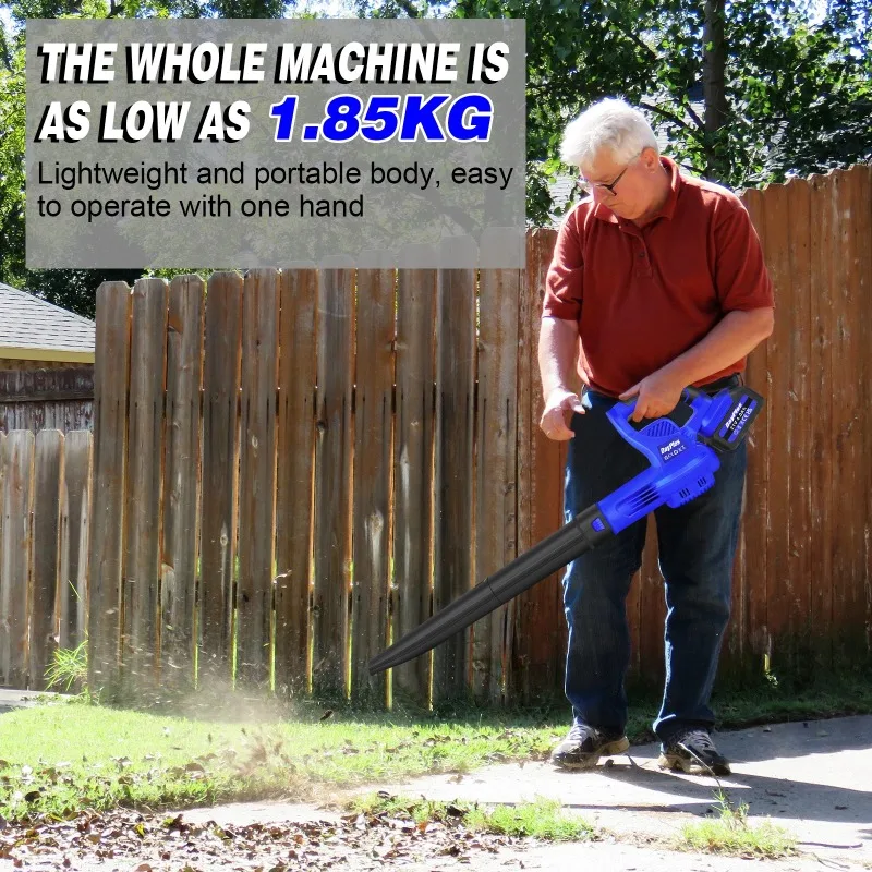 

【Viral】Cordless Leaf Blower 21V 4Ah Battery Handheld Portable 220CFM 110MPH Electric Air Blower Cleaning Garden For Aut./Xmas/Ha