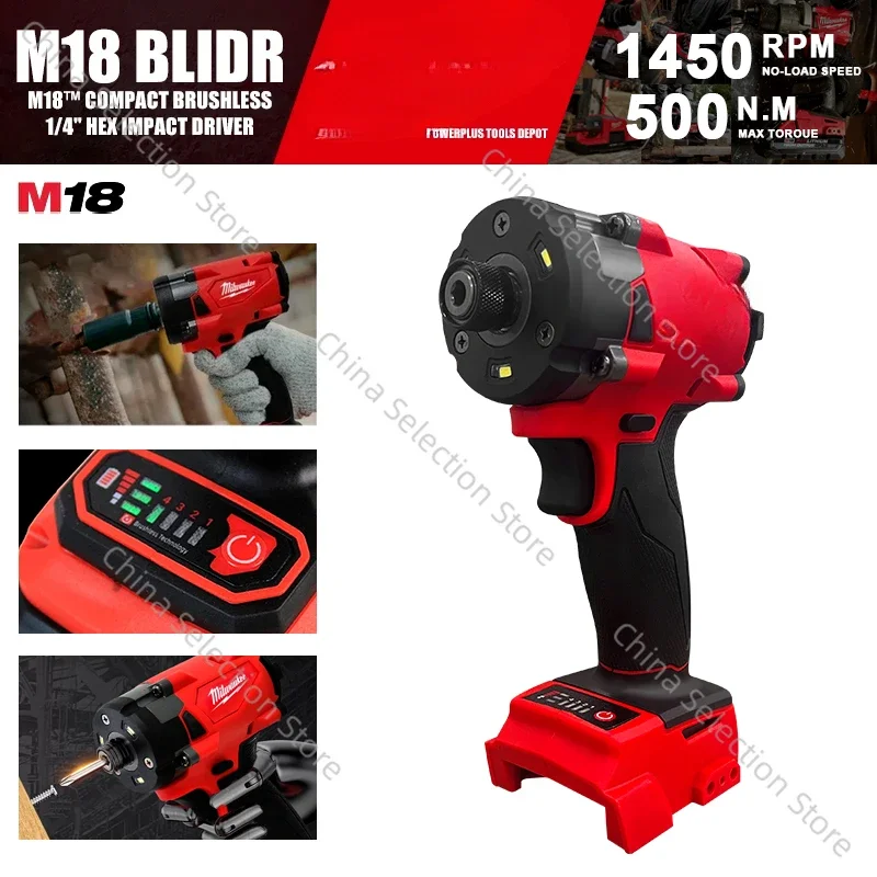 

Brushless Impact Driver 300NM 18V Motor Cordless Rechargeable Lithium Battery 1/2 Impact Wrench Screwdriver Power Tool