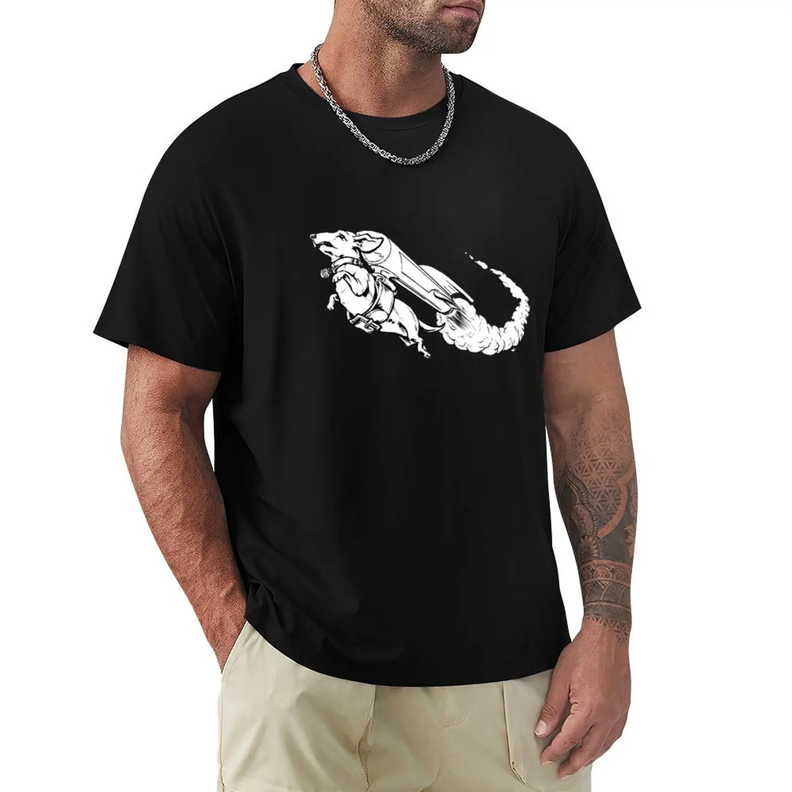 Booster the Rocket Dachshund T-Shirt Casual Everyday Wear T-Shirt