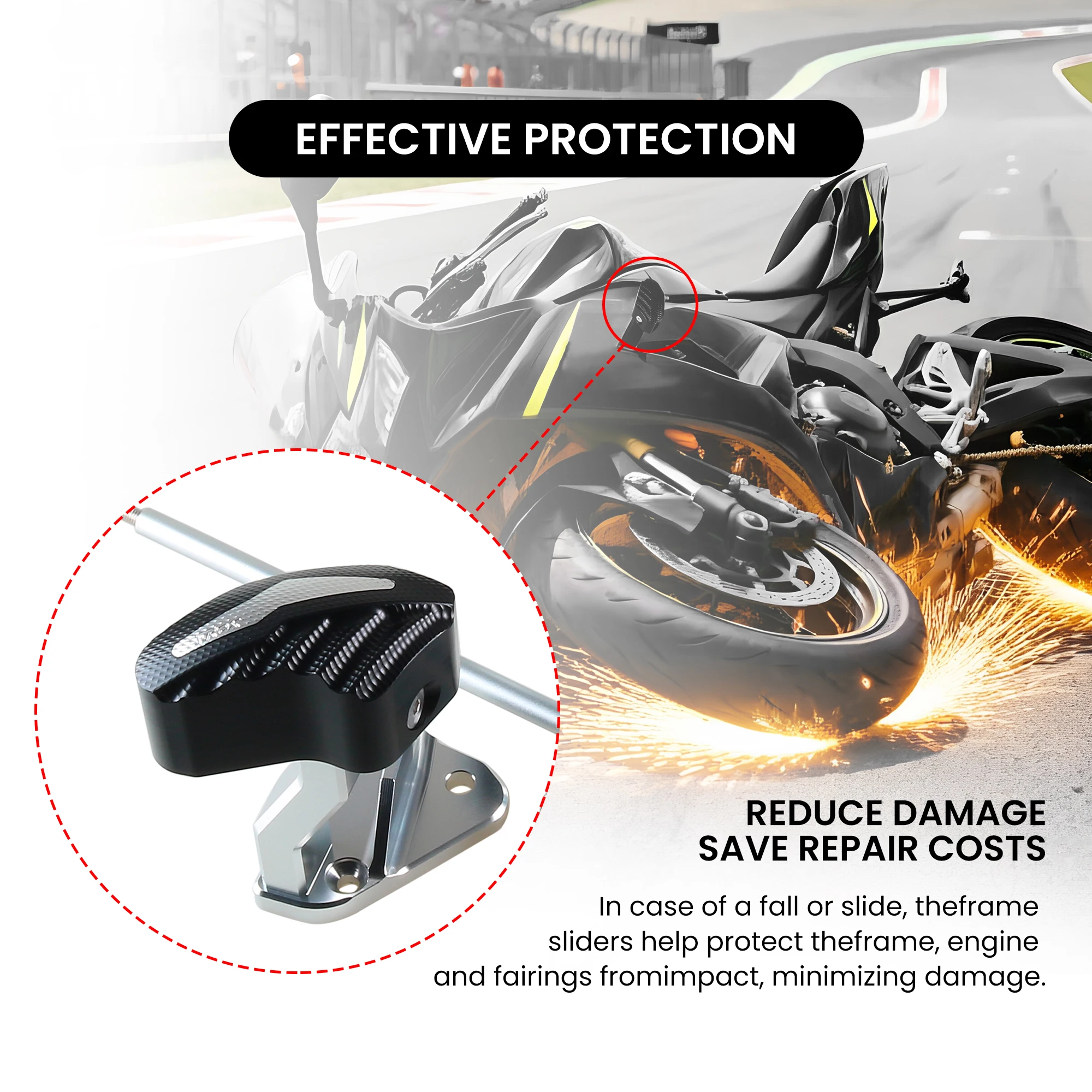 NEW Motorcycle Bumpers Frame Slider For SUZUKI GSXR1300 2021 2022 2023  Crash Protector Crash Bar Engine Guard Rail