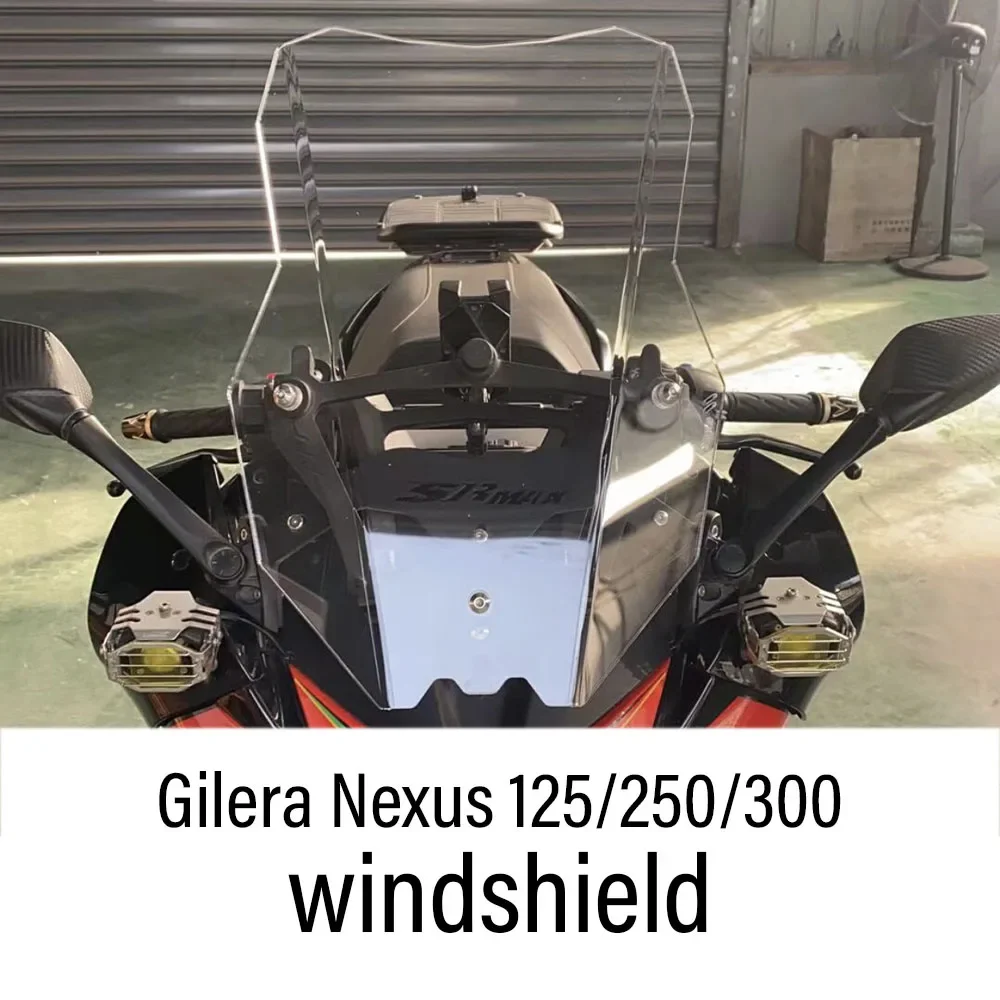 

Fit Gilera Nexus 125 / 300 / 250 Motorcycle Front Windshield For Gilera Nexus 125 250 300 Windscreen Wind Deflector Guide Hood