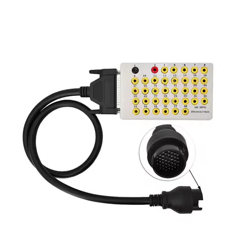 

2026 38 Pin OBD Breakout Box OBD2 Line Signal Tester Protocol Detectors CAN Data Link Diagnostic Tool