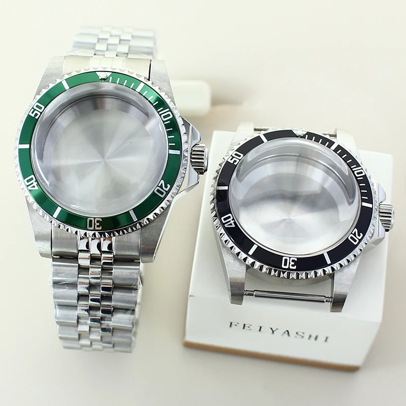 NH35 حالة 38 مللي متر خمر الفولاذ المقاوم للصدأ ساعة حالة سوار قبة زجاج الأكريليك ل NH35 NH36 NH34 NH38 NH70 ساعة يد تعمل بالحركة أجزاء