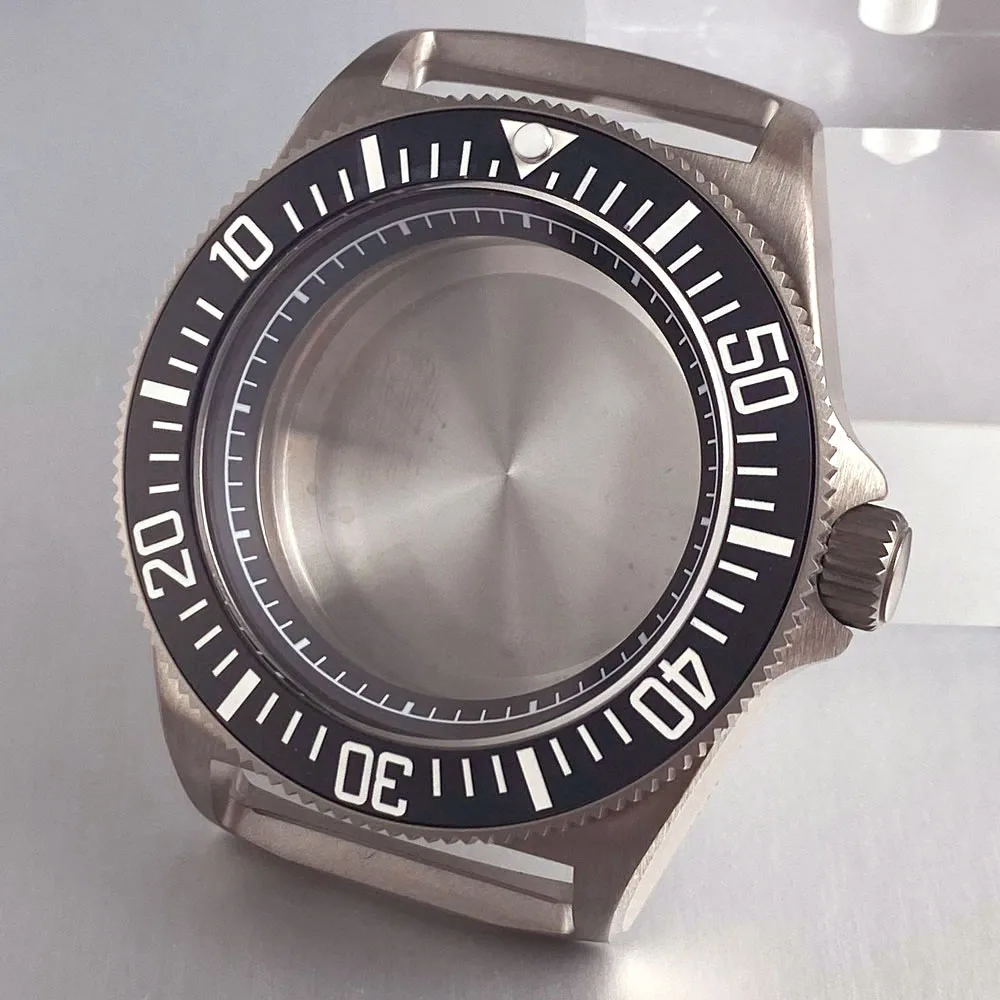 42mm Tactical Frog Titanium watch case Sapphire NH35 Automatic Movement 20Bar Waterproof Men Watch case Watch accessories