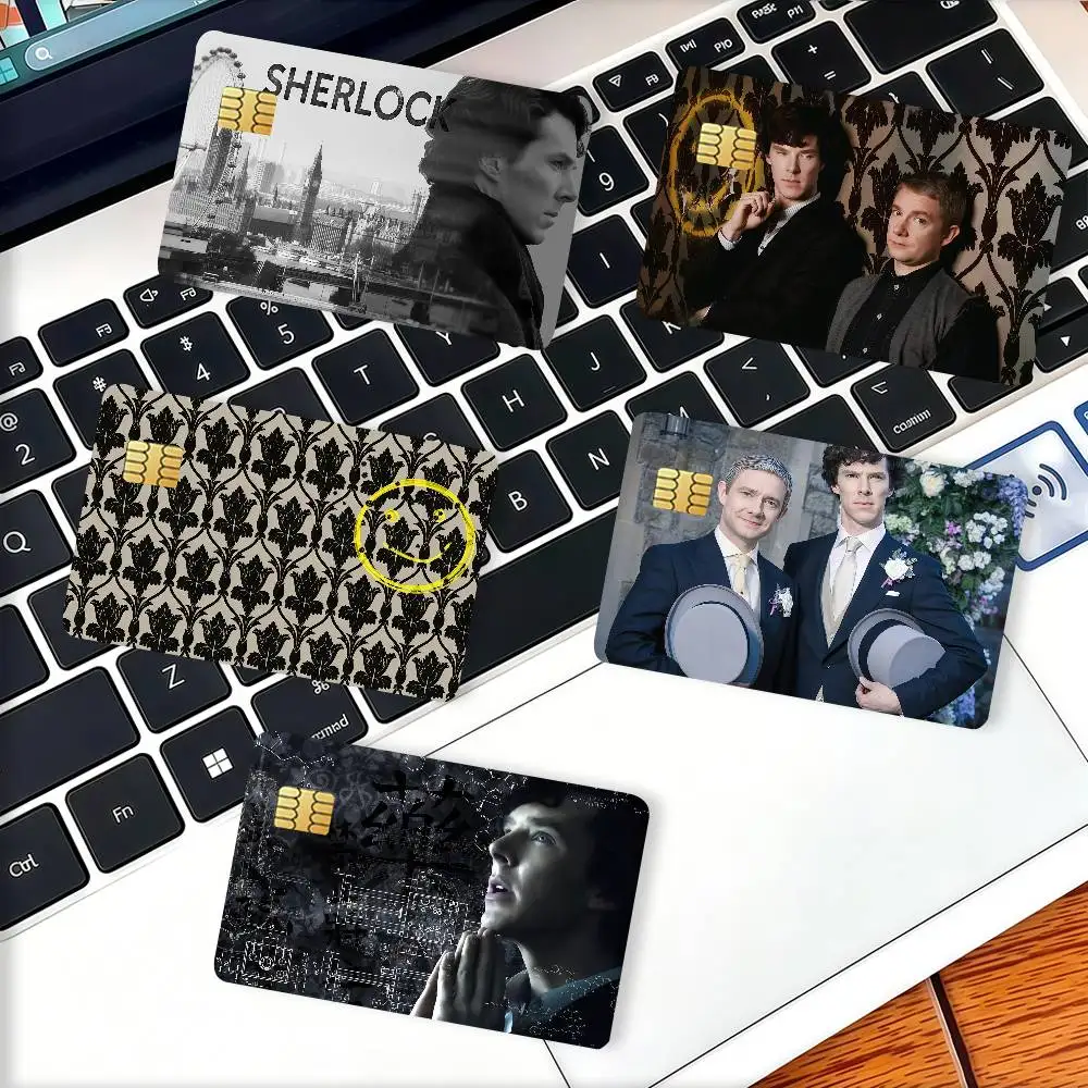 Movie S-Sherlock H-Holmes Credit Card Decorative Card Stickers Suitable For Bank Cards Metro Transit Anti-scratch Gift 4PCS