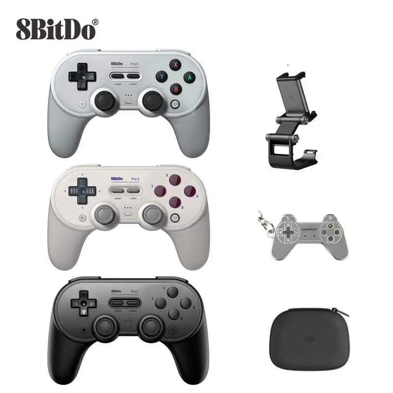 Top 8Bitdo Pro 2 Bluetooth Controller Wireless Joystick Gamepad for Switch PC macOS Android Steam Raspberry Pi Game Accessories