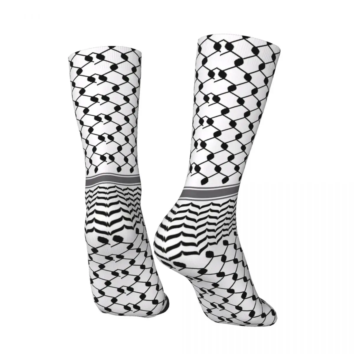 Arabian Keffiyeh Stockings Folk Style Design Fashion Socks Autumn Anti-Slip Socks Men Outdoor Soft Socks