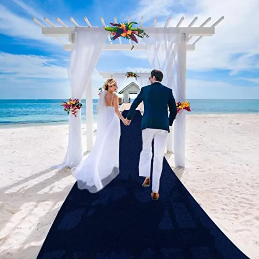 

Темно-синяя дорожка для свадебной церемонии 5 футов x 25 футов, бархатная дорожка для свадебного душа, классическая подиумная дорожка для прохода на открытом воздухе