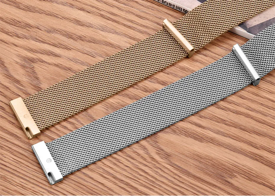 UTHAI Edelstahl-Magnetgeflechtarmband, universell, 16 mm, 18 mm, 20 mm, 22 mm, 24 mm, Uhrenarmband, Schnellverschluss-Uhrenarmbänder – Detail 2