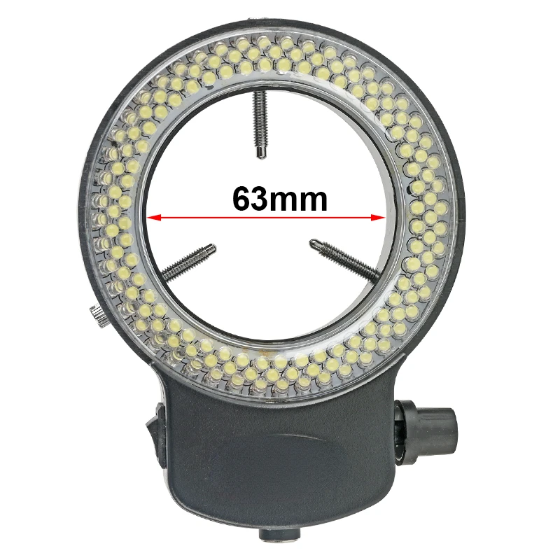 144pcs lamp beads, stereo microscope, LED adjustable light source, inner diameter 63mm microscope LED ring light source