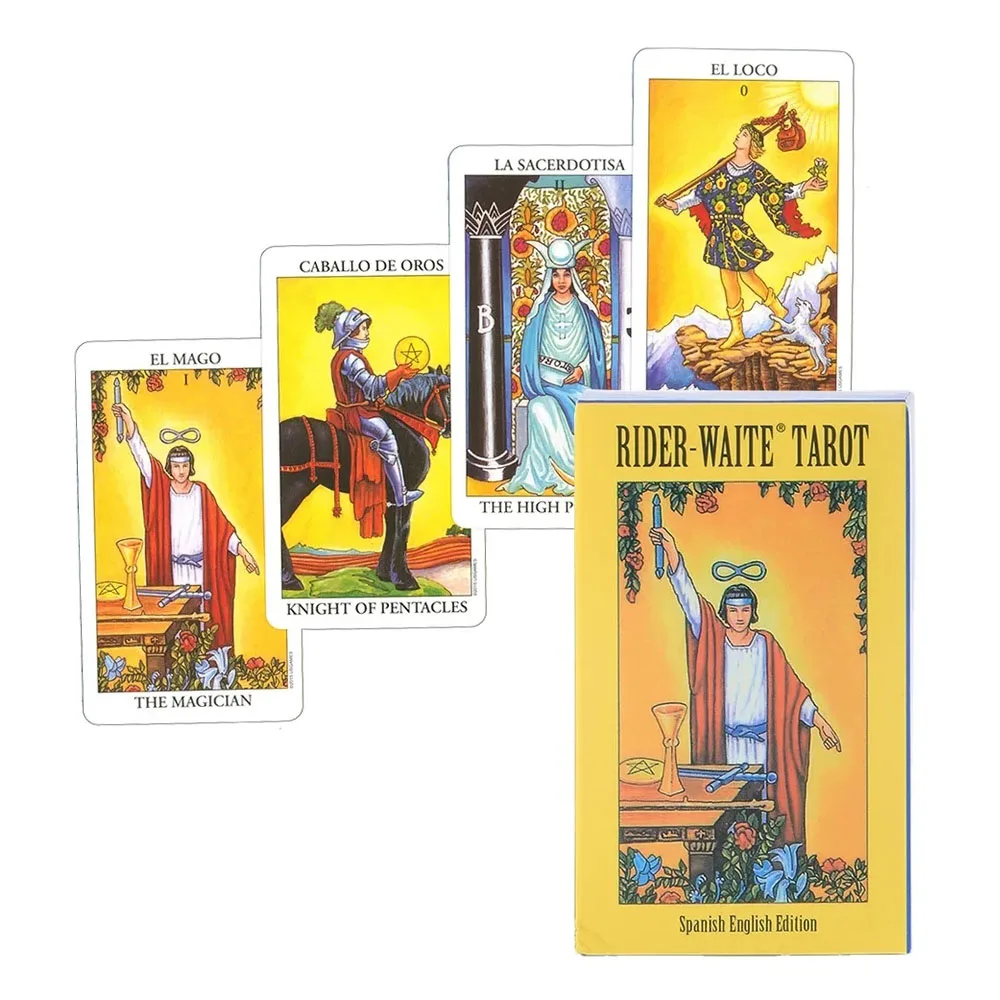 Español (Tarot and Divination) Tarot Deck Board Games Rider Tarot Cards in Spanish Version for Beginners with Oracle Guidebook