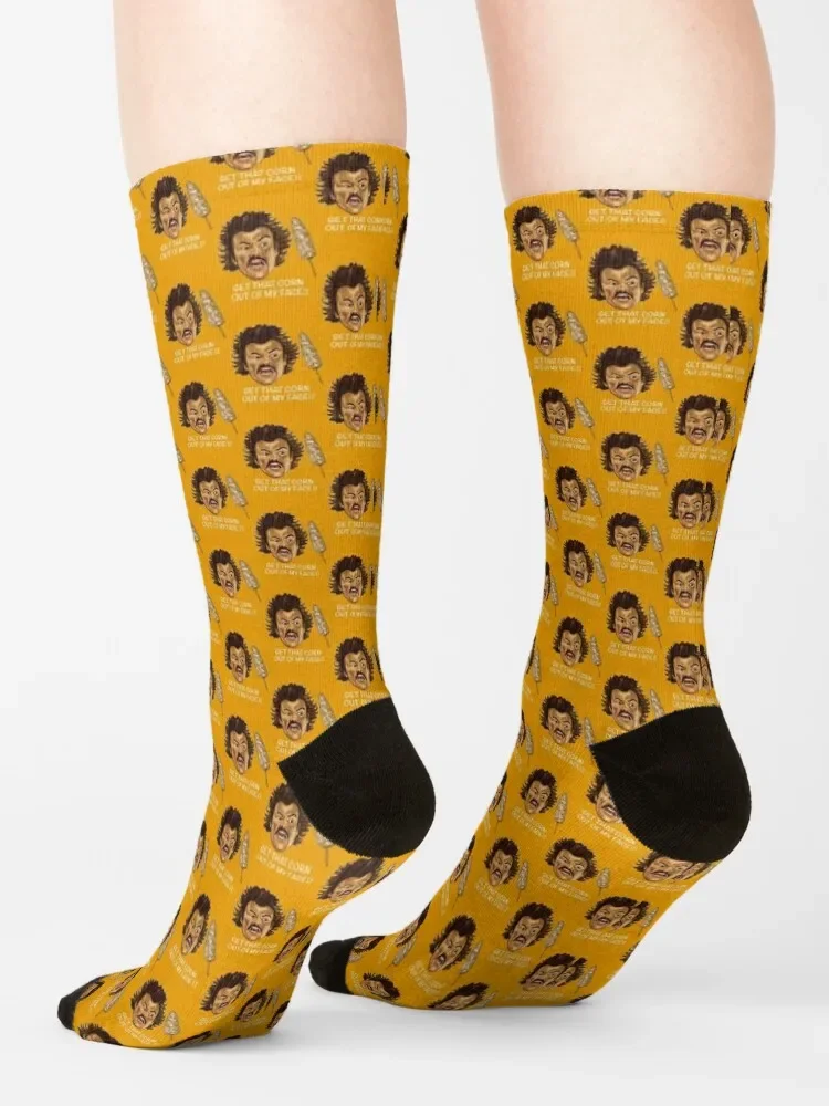 Sortez ce maïs de mon visage!! Chaussettes de cyclisme Crossfit pour hommes et femmes, Designer