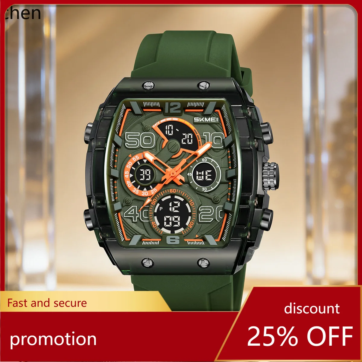 

Zml multifunctional dual display watch - sport & casual wristwatch 50m - waterproof men's watch