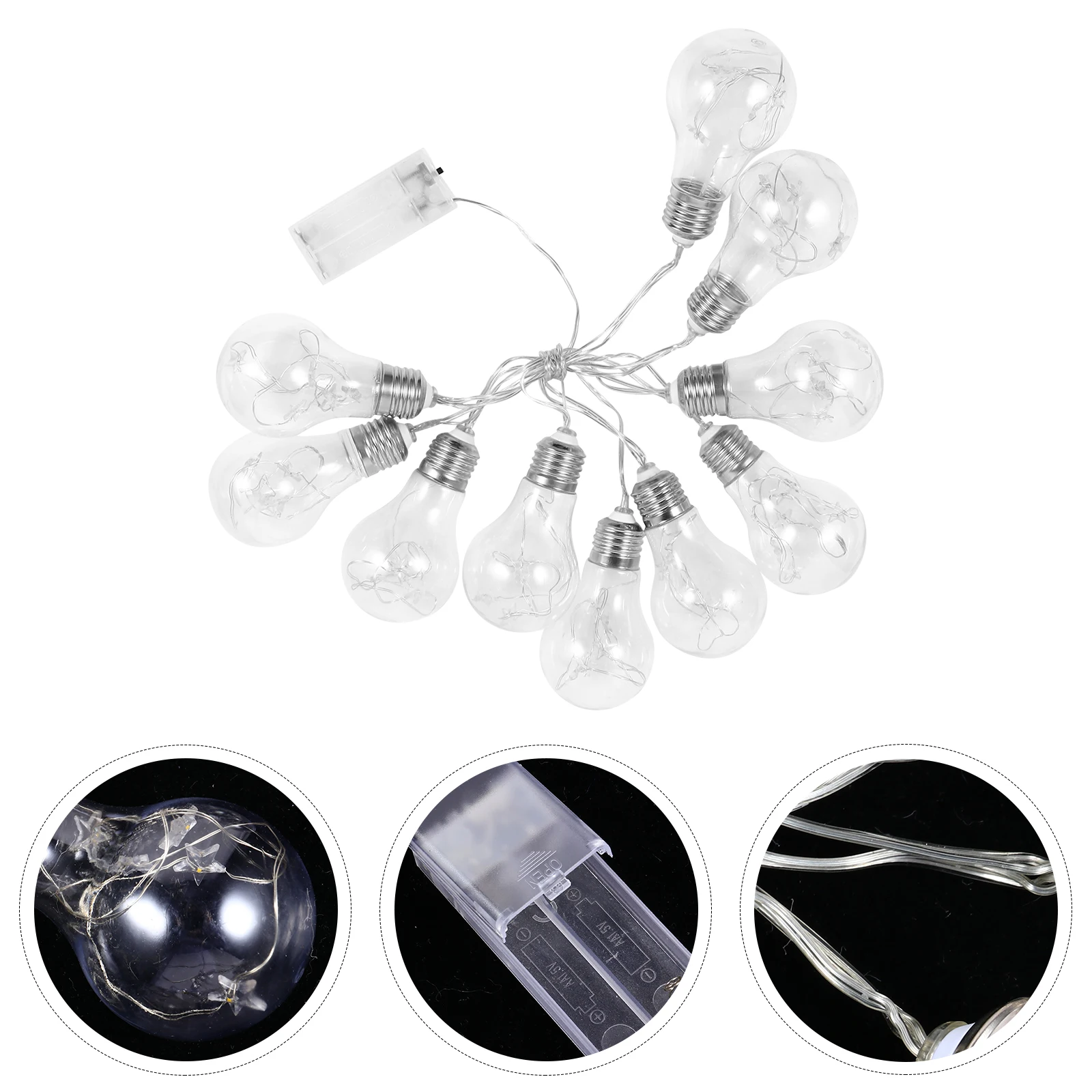 Number Light String LED Bulb Hanging Lights Christmas outside Decorations