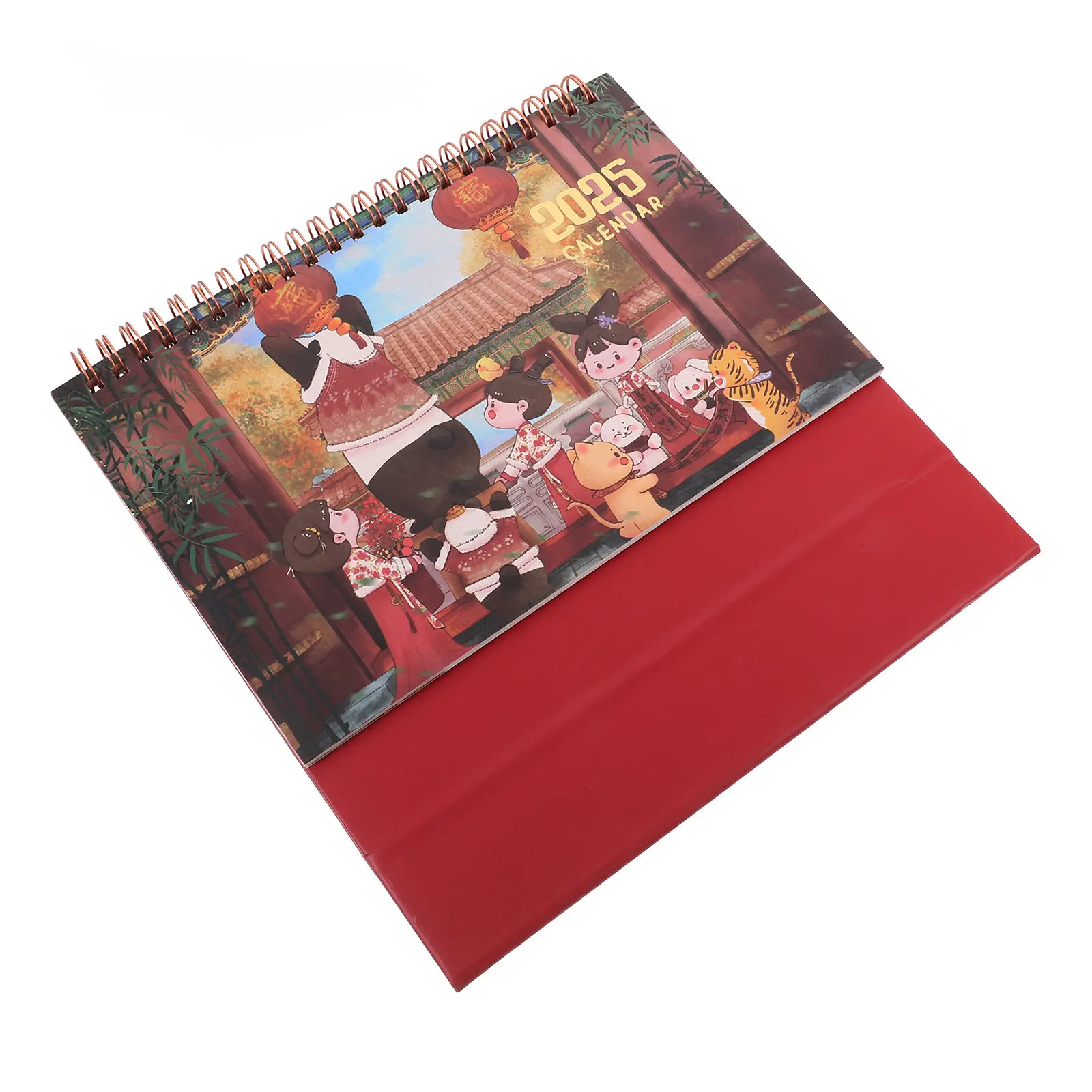 

Standing Desk Calendar 2025 Minimalist Cartoon Desktop Daily Planner Foldable Design Office Home Decor Simple Desk Accessories