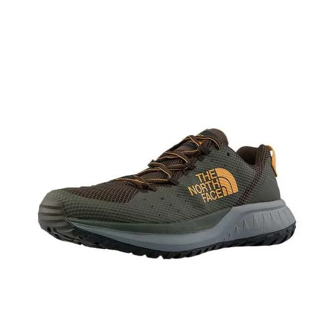 

THE NORTH FACE Abrasion Resistant Low top Running Shoes Men's Green Brown NF0A3X1D-V9X