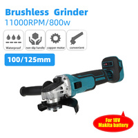 Magnitt 100/125mm Grinding Machine Cutting Wireless Electric Brushless Angle Grinder Polisher Power Tool For 18V Makita Battery