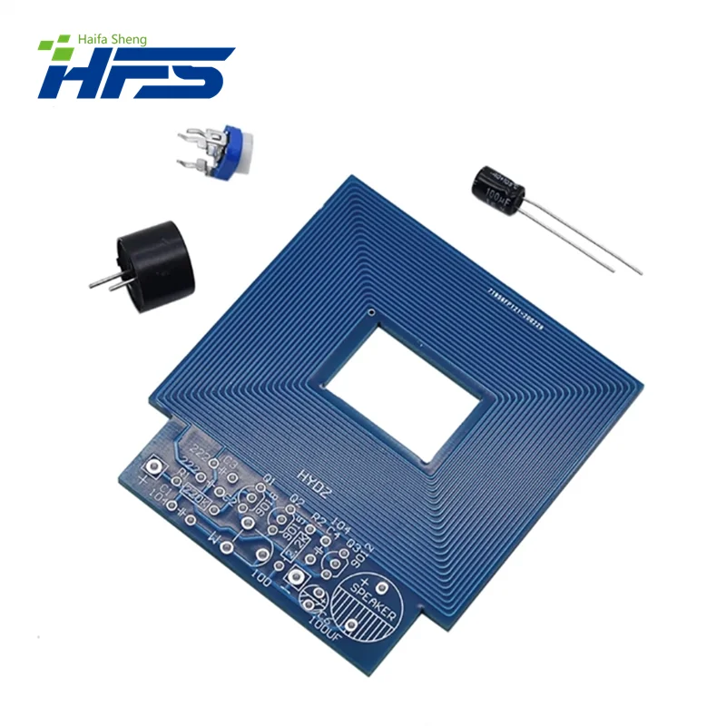 Unassembled Metal Detector Kit, Sensor Módulo Board, Kits eletrônicos DIY, PCB, campainha, Capacitor, Suíte, DC, 3V-5V