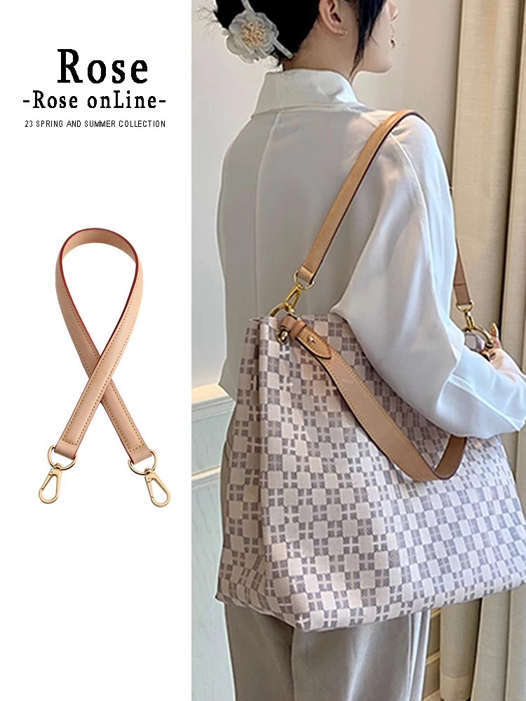 For LV gracefull remodeling underarm straps vegetable-tanned leather color-changing skin replacement short bag strap