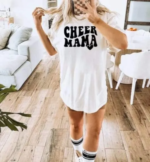 

Cheer Mama Heart T shirt