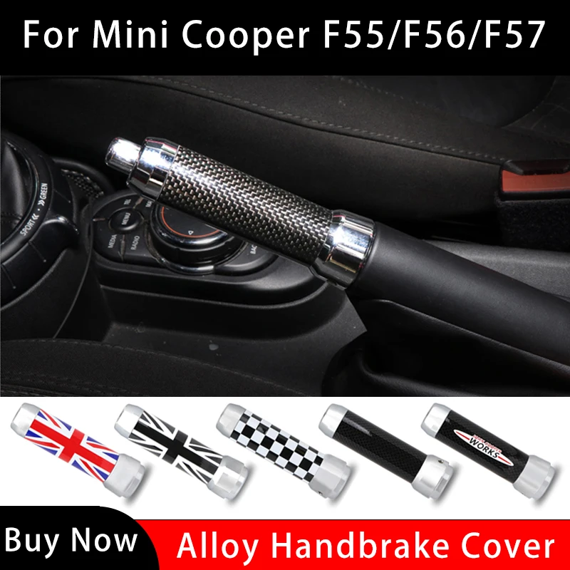 HandBrake Grips Lever Decoration Cover For MINI One Cooper D SD JCW F55 F56 F57 Hand brake Grips Manual Auto Accessories