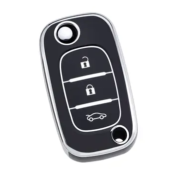 Skládací TPU pouzdro na klíč od auta, kryt na klíčenku kompatibilní s Renault Clio Kangoo Modus Megane Benz Smart Fortwo 453 Forfour 10 nejlepší prodej Kryt klíče Smart Fortwo - №8