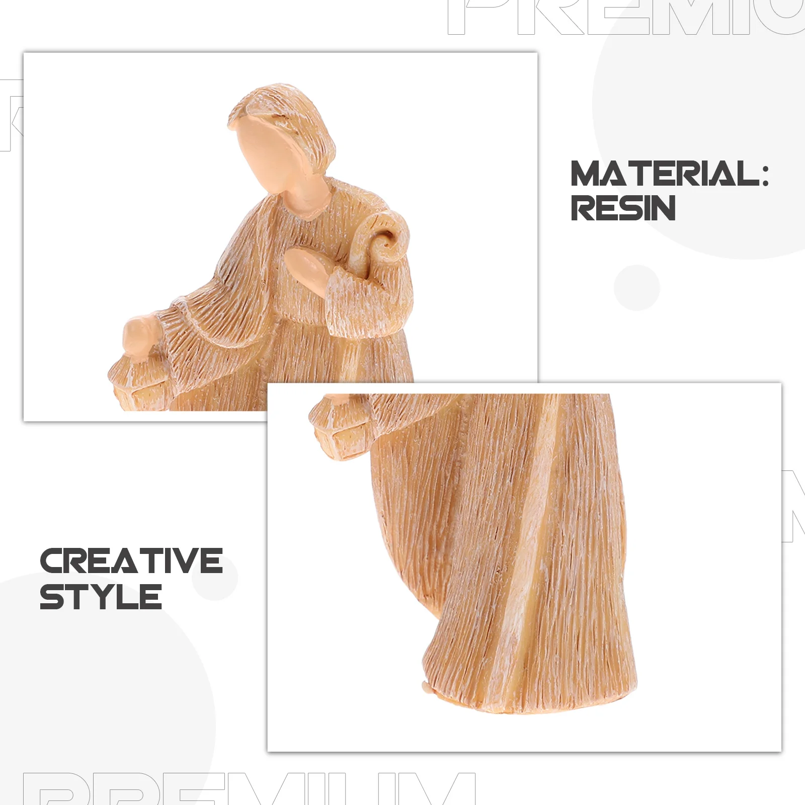 1 مجموعة مشهد المهد الراتنج عيد الميلاد يسوع الولادة النحت المنزل مكتب الكنيسة الدينية زينة عيد الميلاد المهد مجموعة