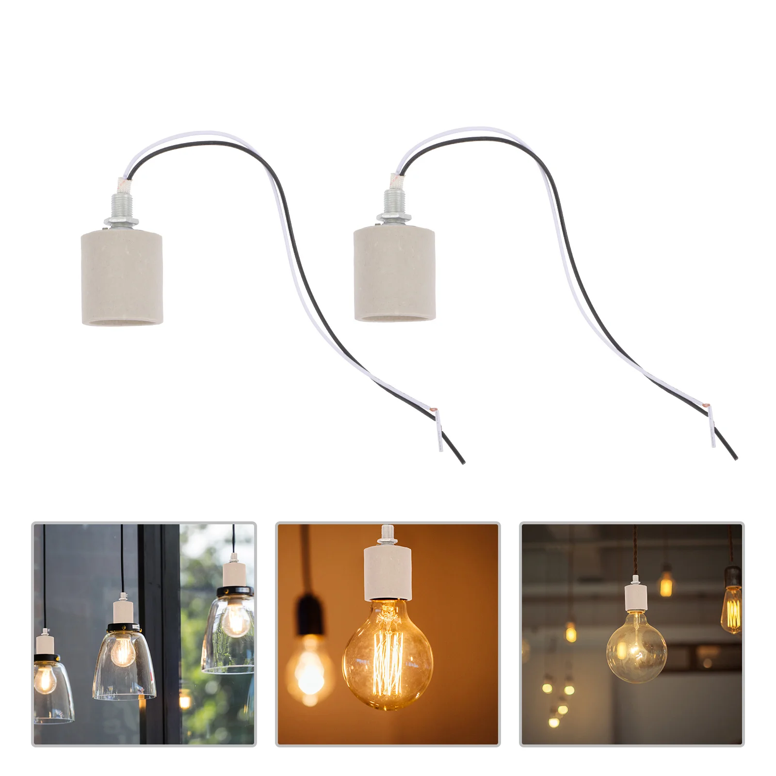 

4Pcs E27 Light Holder Exquisite Workmanship Round Body Bottom for Easy Installation in Various Styled Spaces Decoration Use