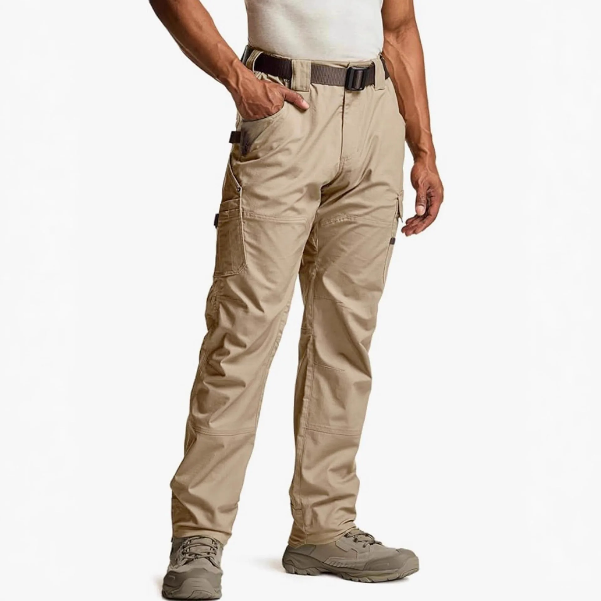 New Spring Autumn Men's Casual Cargo Pants Multi Pocket Design Loose Comfort Outdoor Commute Versatile Daily Wear Slim Fit Pants