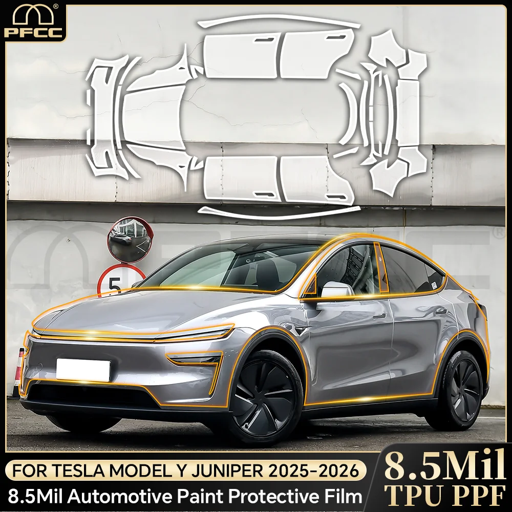 

Защитная пленка для краски, самовосстанавливающийся бюстгальтер, PPF, наклейка на тело, устойчивая к царапинам, для Tesla Model Y, Juniper 2025 2026, аксессуары