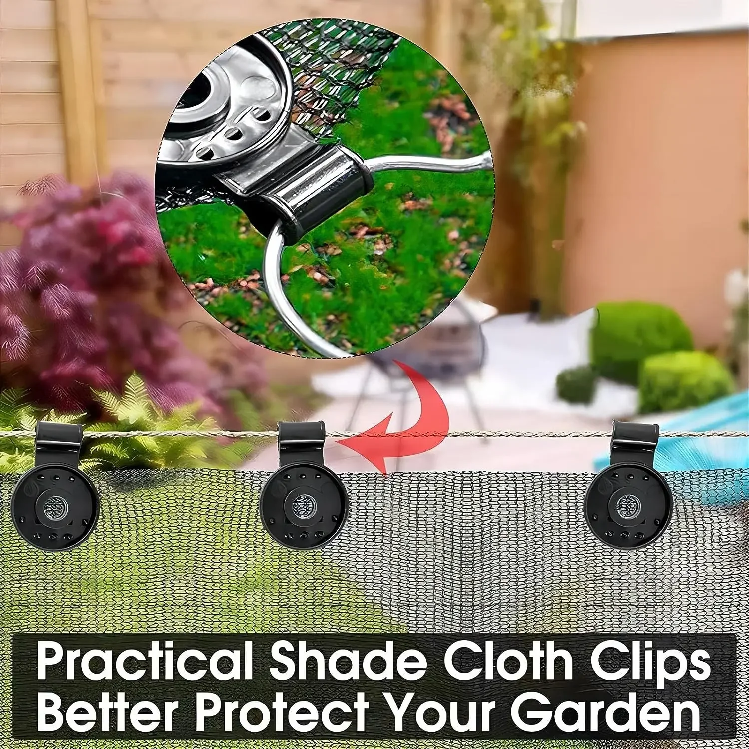 10-100pcs Sun Shade Net Clip Sunshade Net Fixing Clip Greenhouse Shade Cloth Fabric Fix Clamp Plastic Grommet Fence Netting Hook
