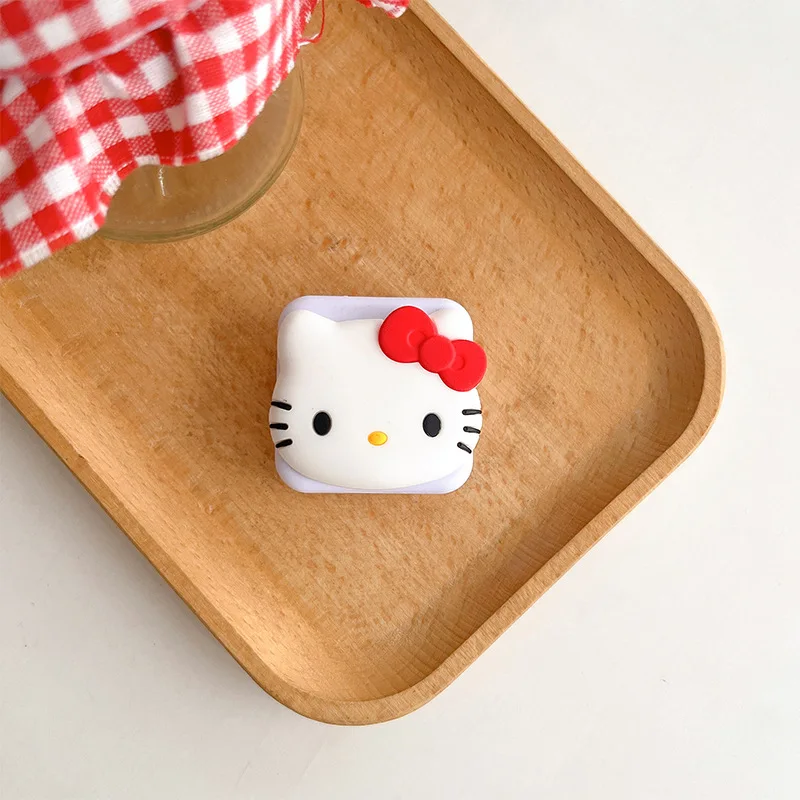 Sanrio Hello Kitty Ins Macaron Color Flip Mirror Phone Grip Tok Smart Tok Holder Ring Y2K Girl Lazy Bracket Clear Stand Socket image 6