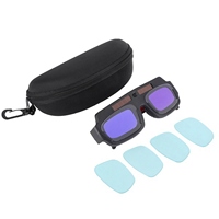 YWDZ-10X Solar Powered Auto Darkening Welding Mask Helmet Goggles Welder Glasses Arc Anti-Shock Lens With Storage Case