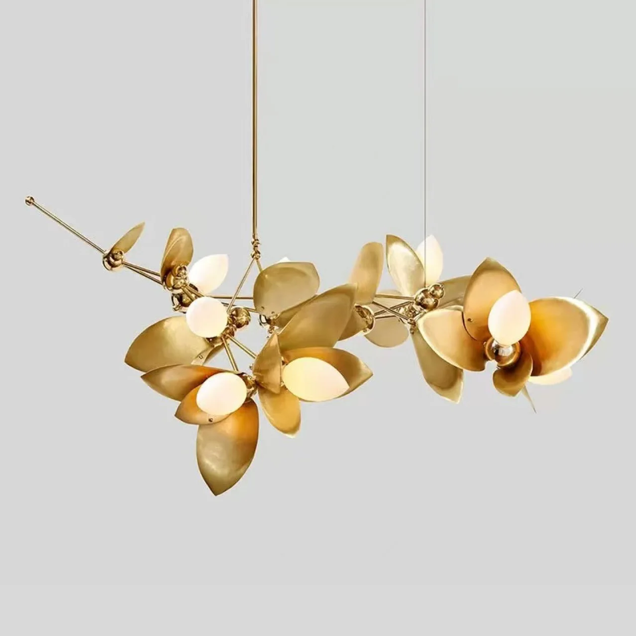 مصباح فني عتيق لغرفة المعيشة، مصباح ديكور فاخر، جميع النحاس #3