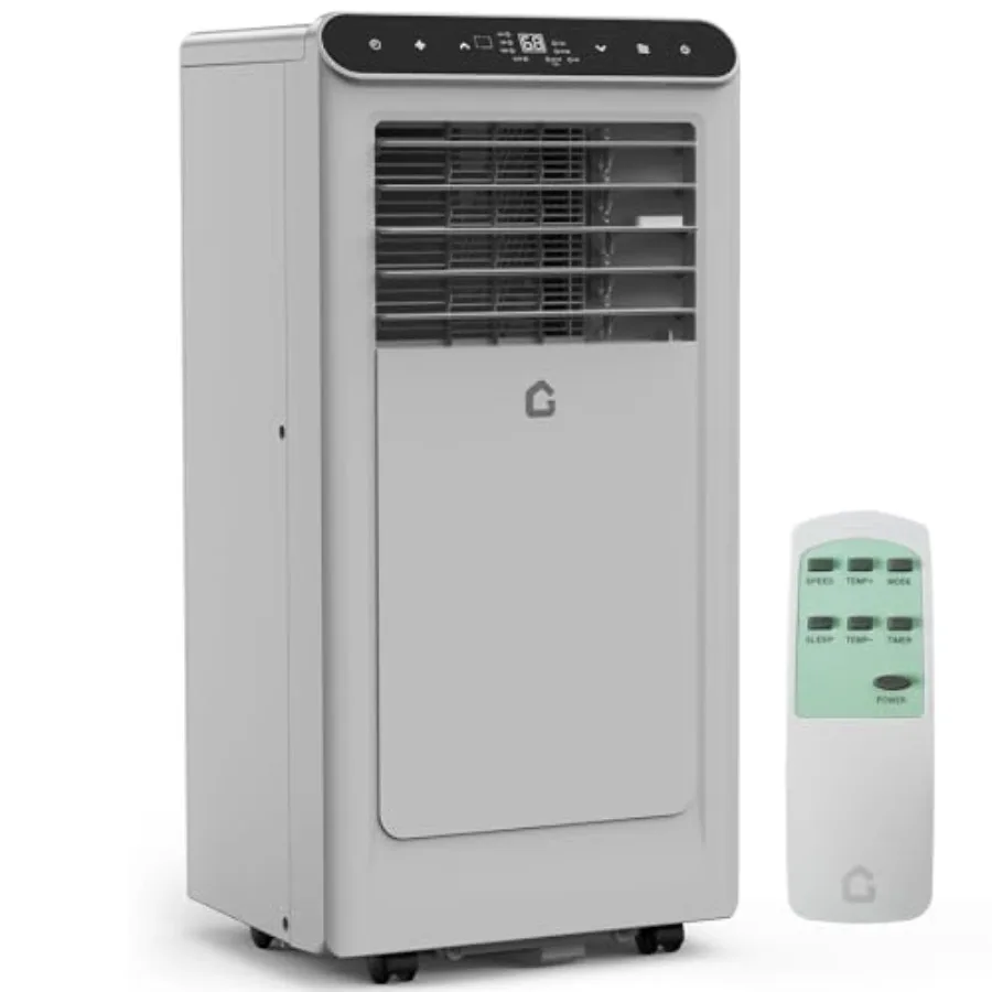 

Portable Air Conditioner for small rooms up to 350 sq.ft., gray ABS plastic, smart cooling/dehumidifying/fan functions, compact