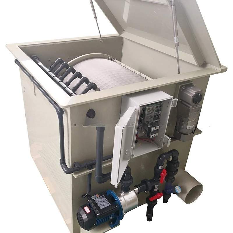 Fish pond sewage filtration machine purification automatic backwashing system equipment aquaculture drum micro filter