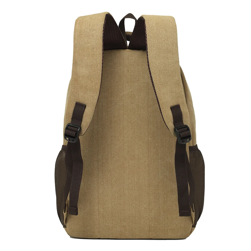 Men Canvas Backpack Male Laptop College Student School Bags for Teenager Vintage Mochila Casual Rucksack Travel Daypack