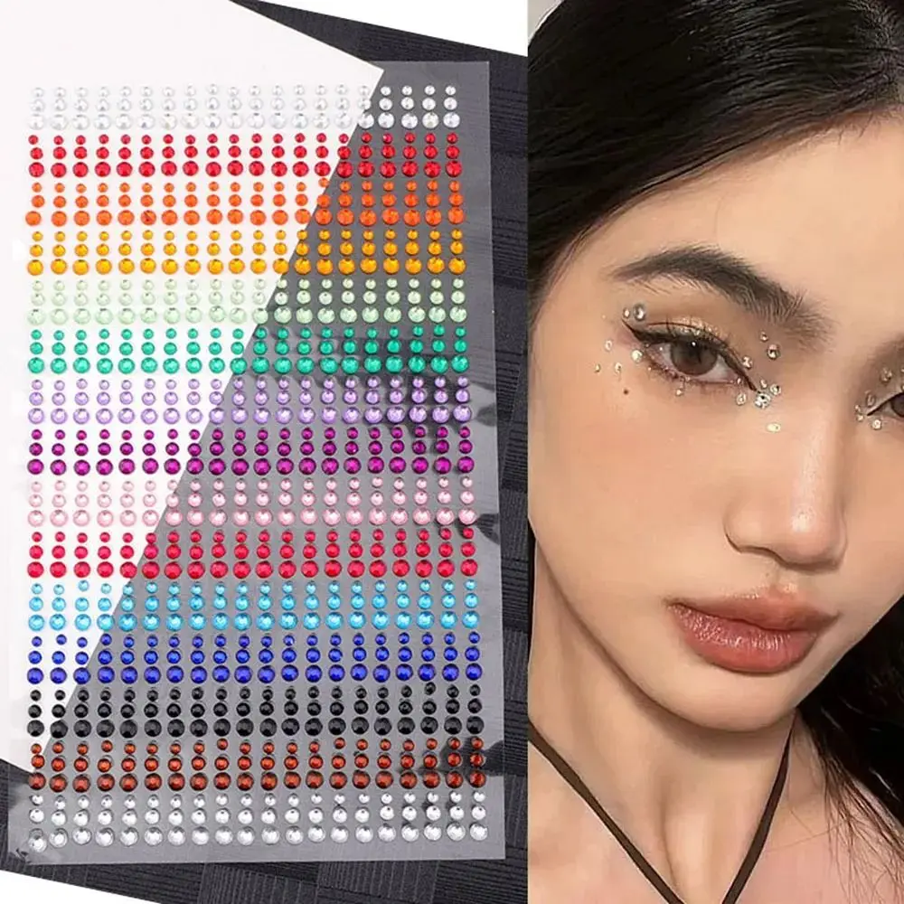 

DIY Face Makeup Accessories Rhinestone Art Accessories Eyes Patches Face Jewelry Makeup Accessories Rainbow Color