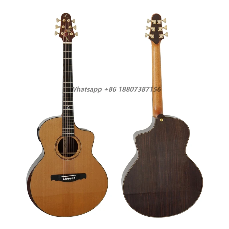 

Aiersi Custom Handmade Professional Grade All Solid Double Top Acoustic Guitar