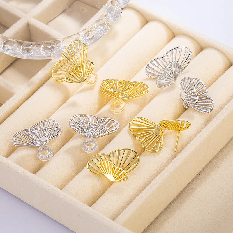

The elegant hollowed-out butterfly earrings are uniquely designed for women. They are retro, detachable, simple and cold style j