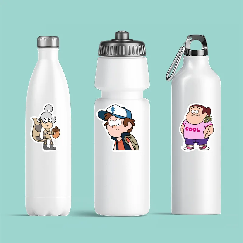 50pcs Animated Gravity Falls Stickers Suitcase Water Cup Guitar Scooter Stationery Refrigerator Mobile Phone Decoration Stickers