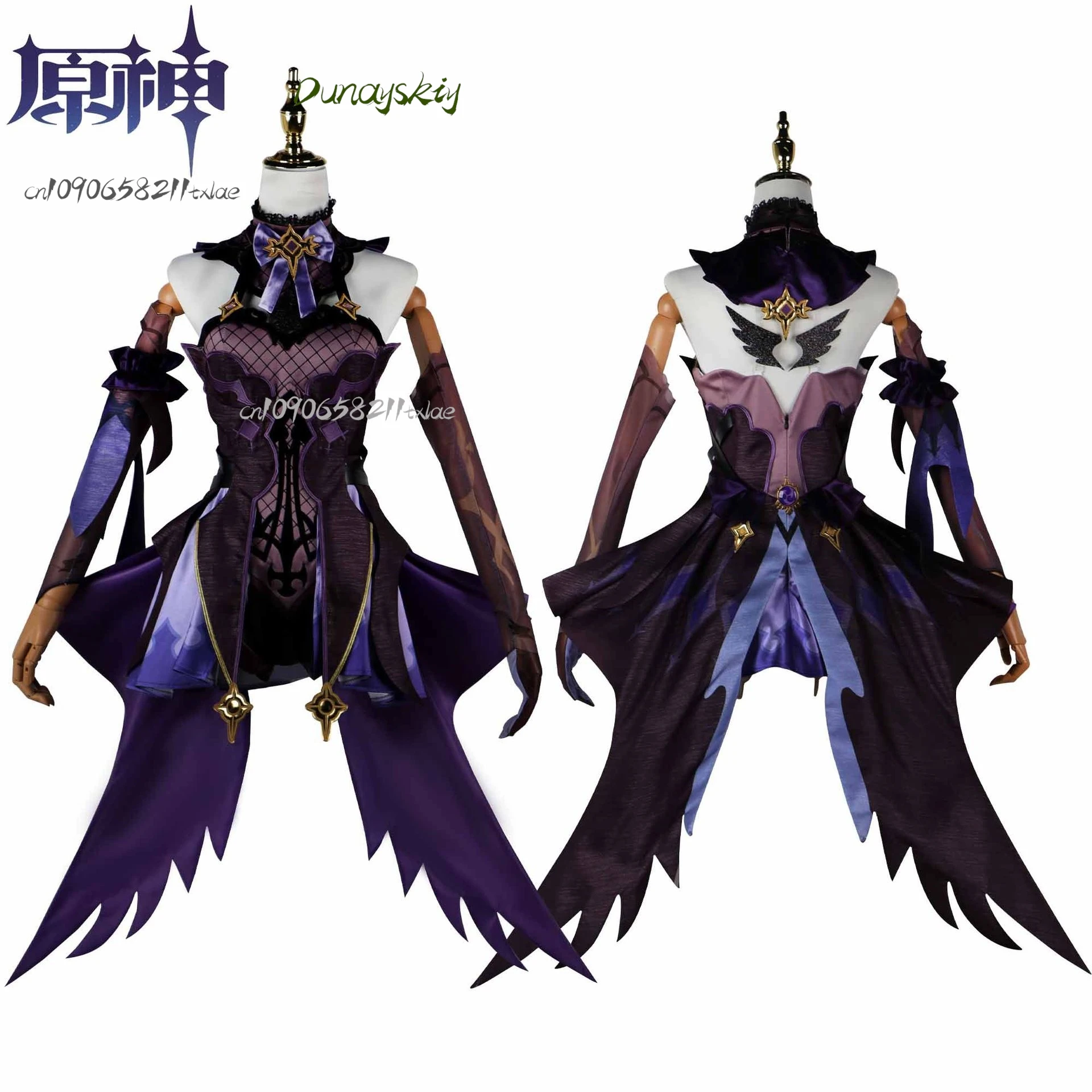 أزياء الهالوين جينشين إمباكت فيشر كوس أزياء فشر الابنة الملكية الأصلية لعبة الرسوم المتحركة بدلة كاملة مخصصة