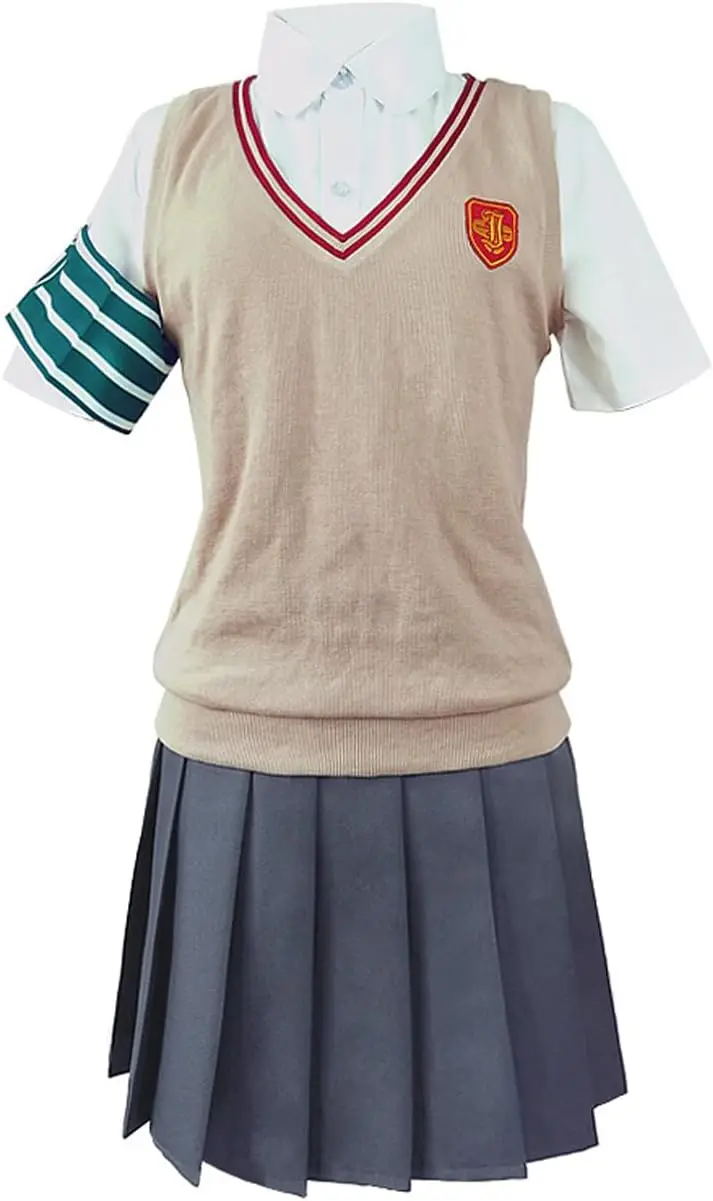 Anime Misaka Mikoto Shirai Kuroko Uiharu Kazari Cosplay Costume Girl JK School Uniform Dress