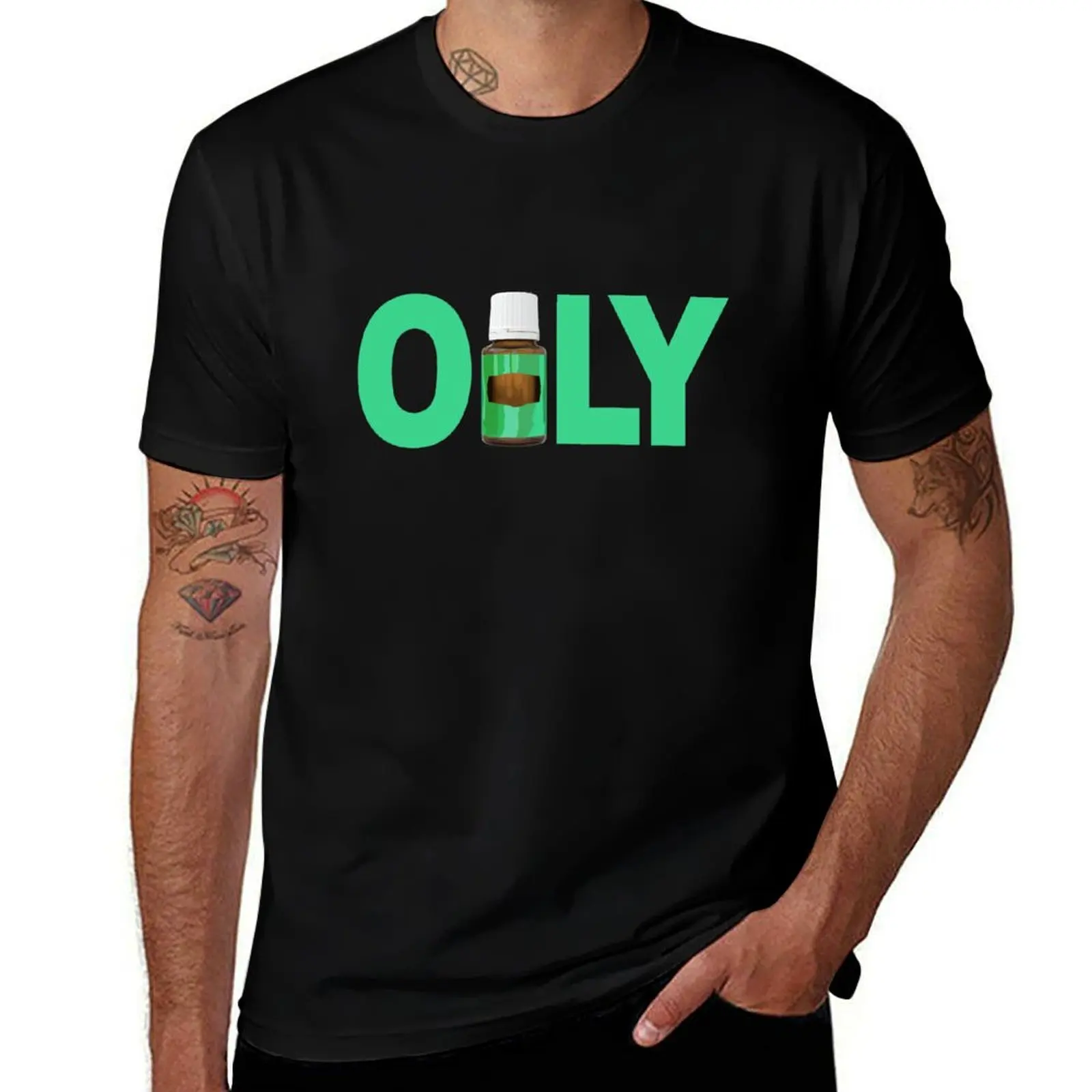 

Oily - Light Green T-Shirt t shirt man plain men t shirt cotton 100% t shirt man designer T-Shirt