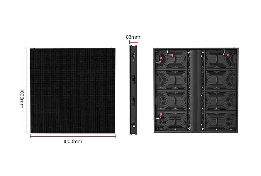 IP65 Waterproof High Refresh Rate (3840Hz) LED Video Wall 4000 Cd/m Brightness Sunlight Readable Outdoor Advertising Screen