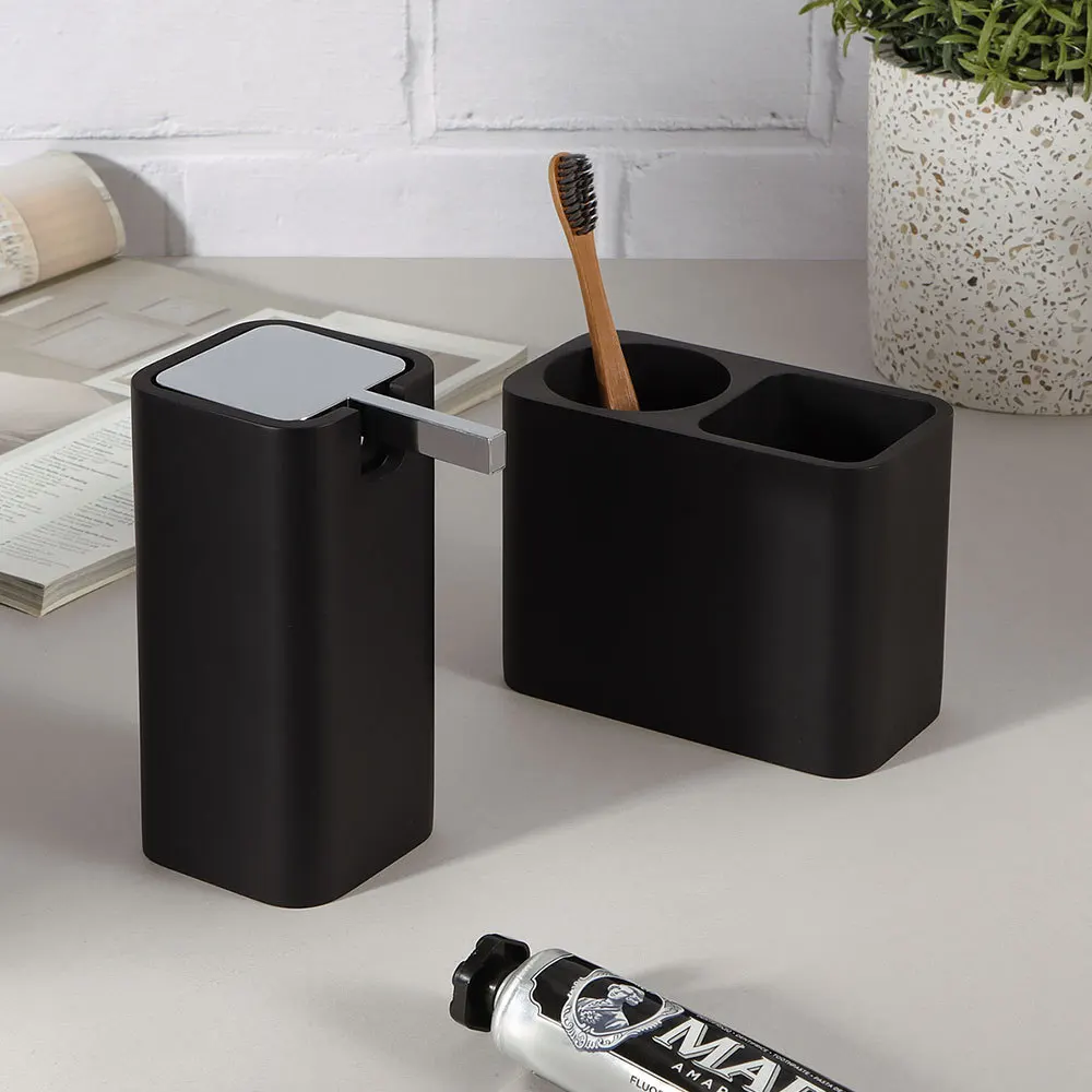 Resin soap dispenser bathroom sink toothbrush holder storage box press-type hand sanitizer liquid dispensing bottle  dispenser
