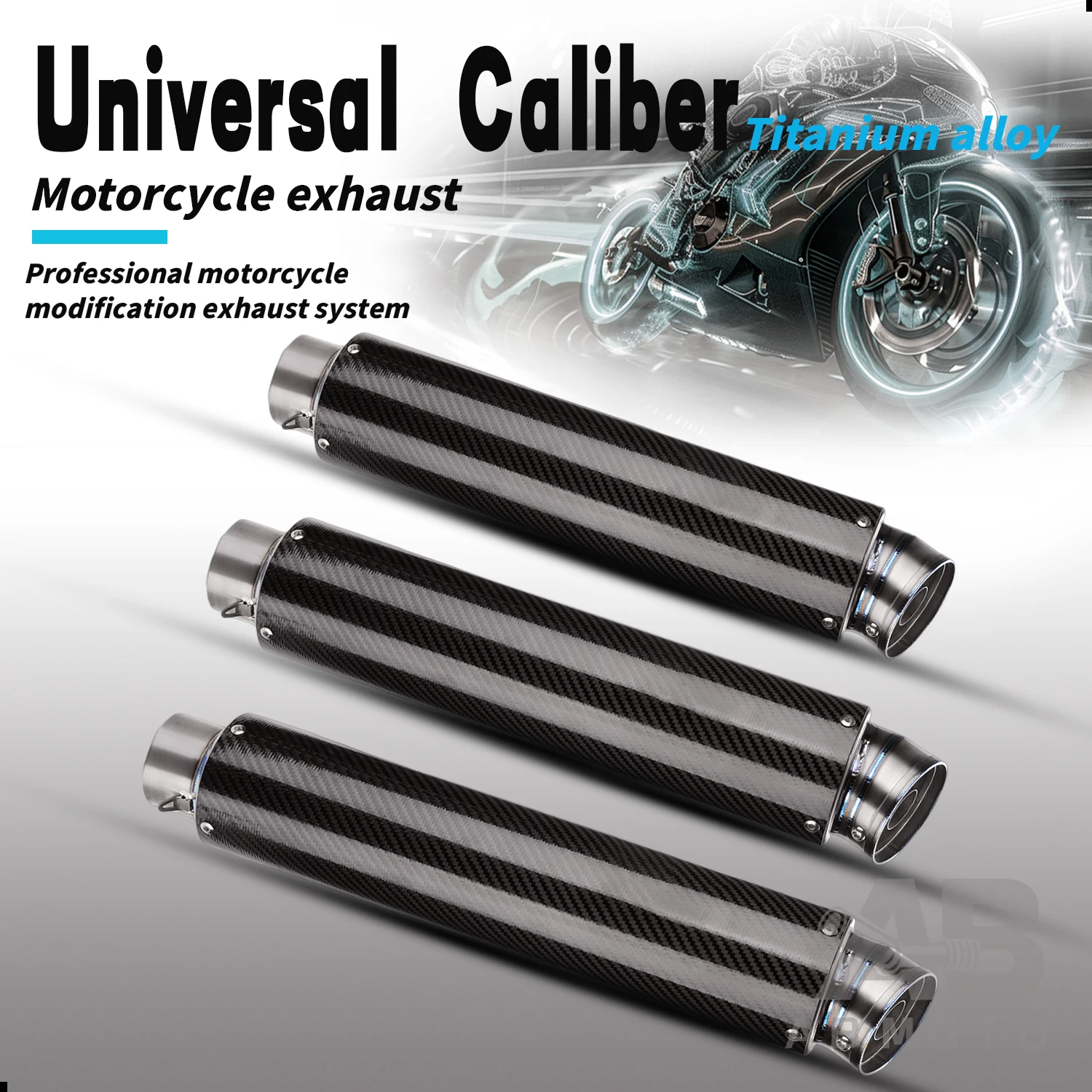 

Universal Motorcycle Exhaust Pipe Tail Section Carbon Fiber Titanium Alloy Z1000 R1250GS GP Performance Pipe