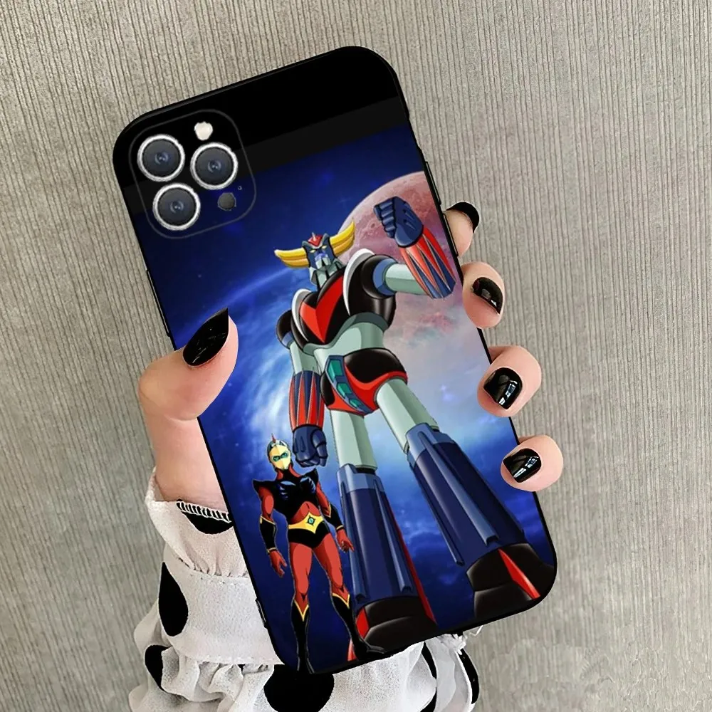 UFO Robot Goldorak  Phone Case For iPhone 15,14,13,12,11,Plus,Pro Max,XS,X,XR,SE,Mini,8,7 Soft Silicone Black Cover